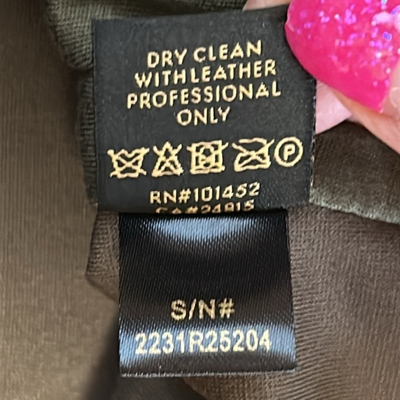 AS by DF Recycled Leather pencil skirt Desert Olive, size Medium - Picture 11 of 15